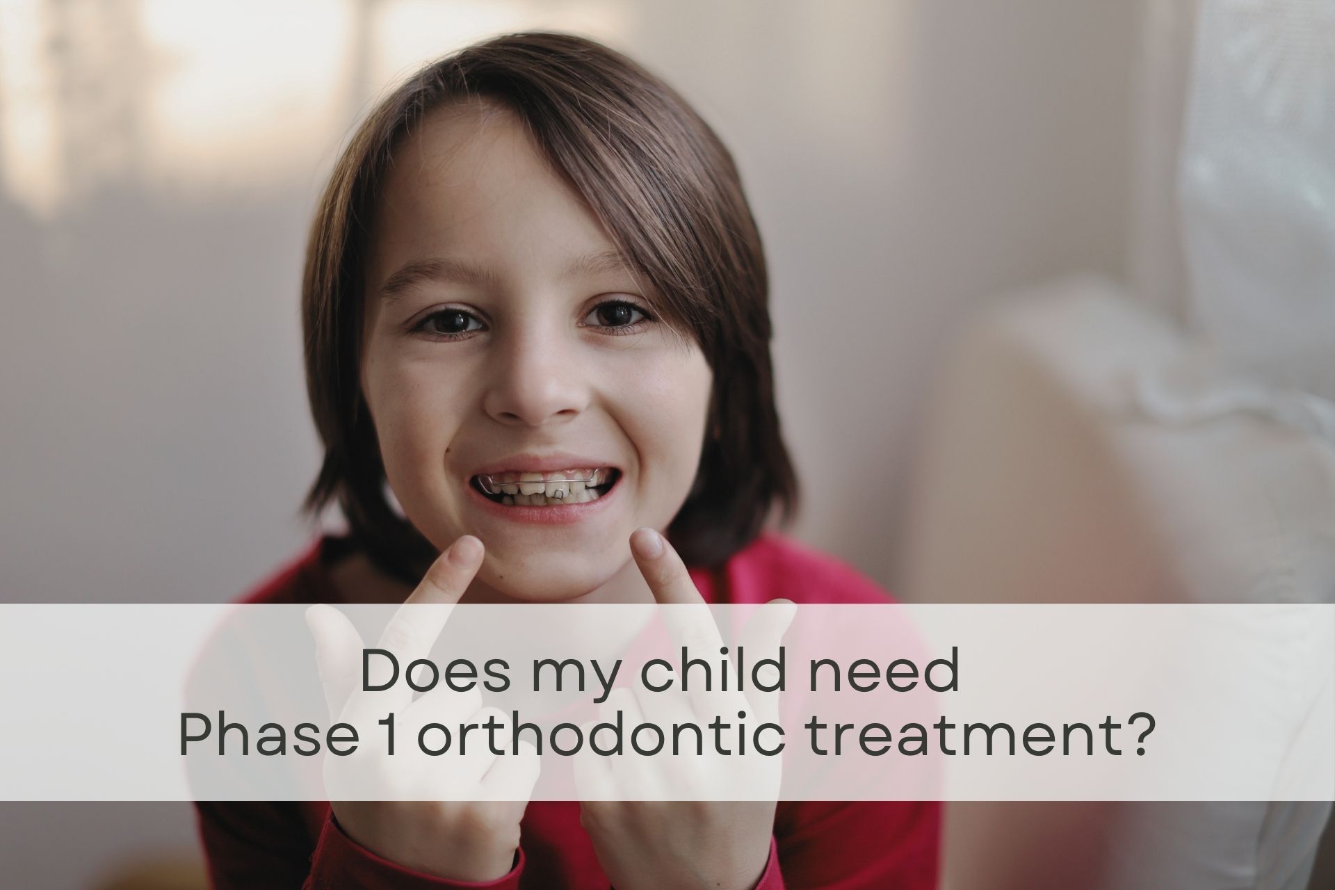 Young boy undergoing phase 1 orthodontic treatment